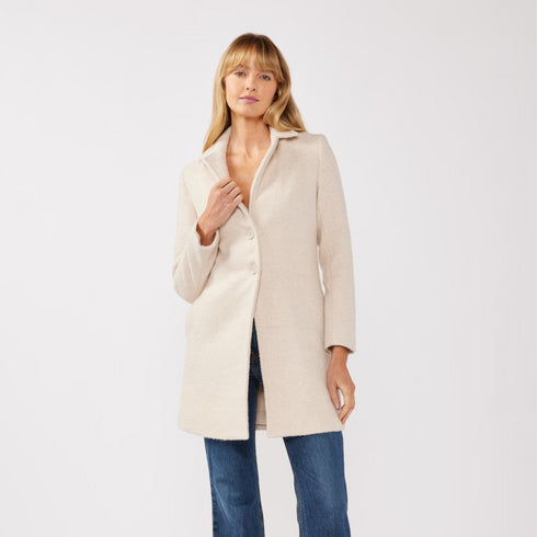 Women's Chevron Notched Lapel Coat